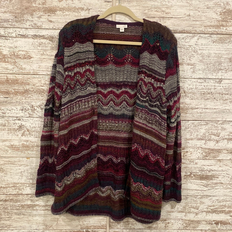 COLORFUL LONG OPEN CARDIGAN