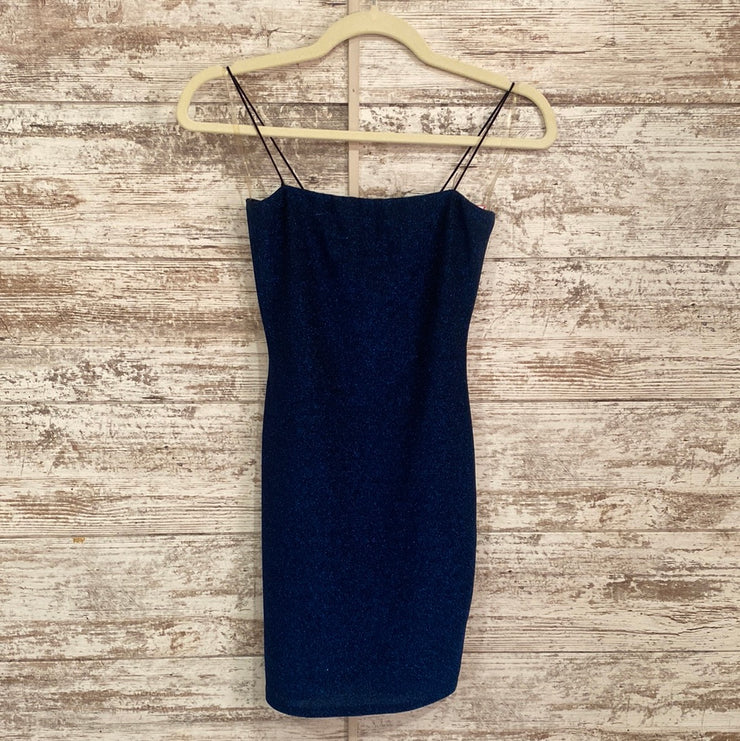 BLUE/BLACK SPARKLY SHORT DRESS