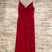 BURGUNDY LONG EVENING GOWN