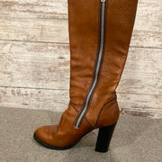 BROWN TALL LEATHER BOOTS $1725
