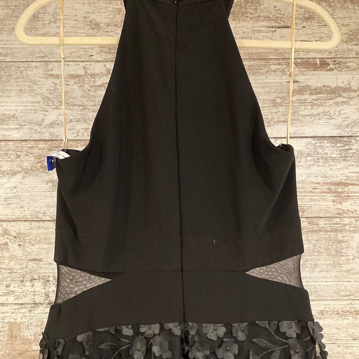 BLACK/FLORAL LONG DRESS