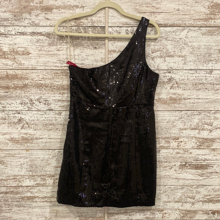 BLACK SPARKLY SHORT DRESS