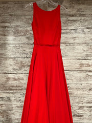 RED A LINE GOWN