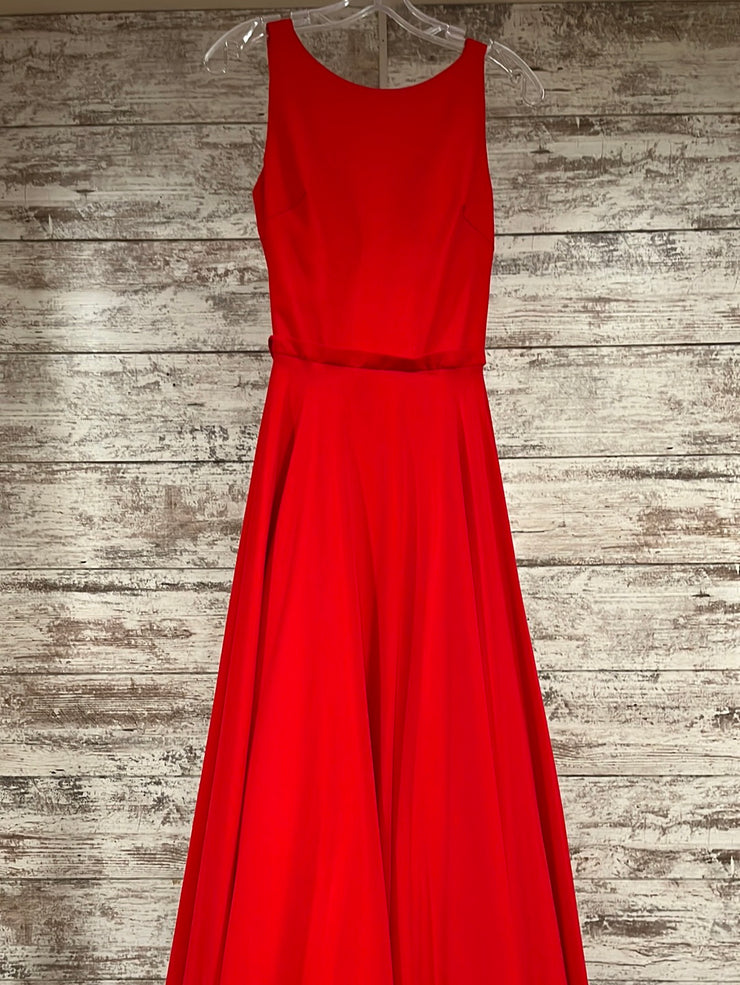 RED A LINE GOWN