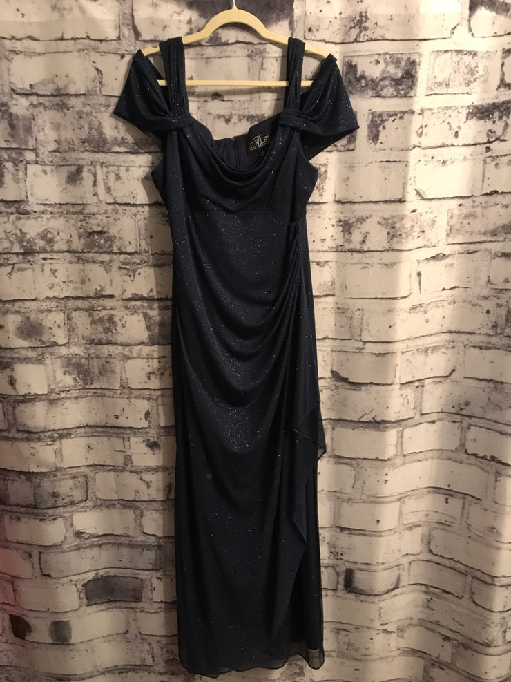 NAVY LONG EVENING GOWN