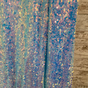 BLUE SEQUIN LONG EVENING GOWN