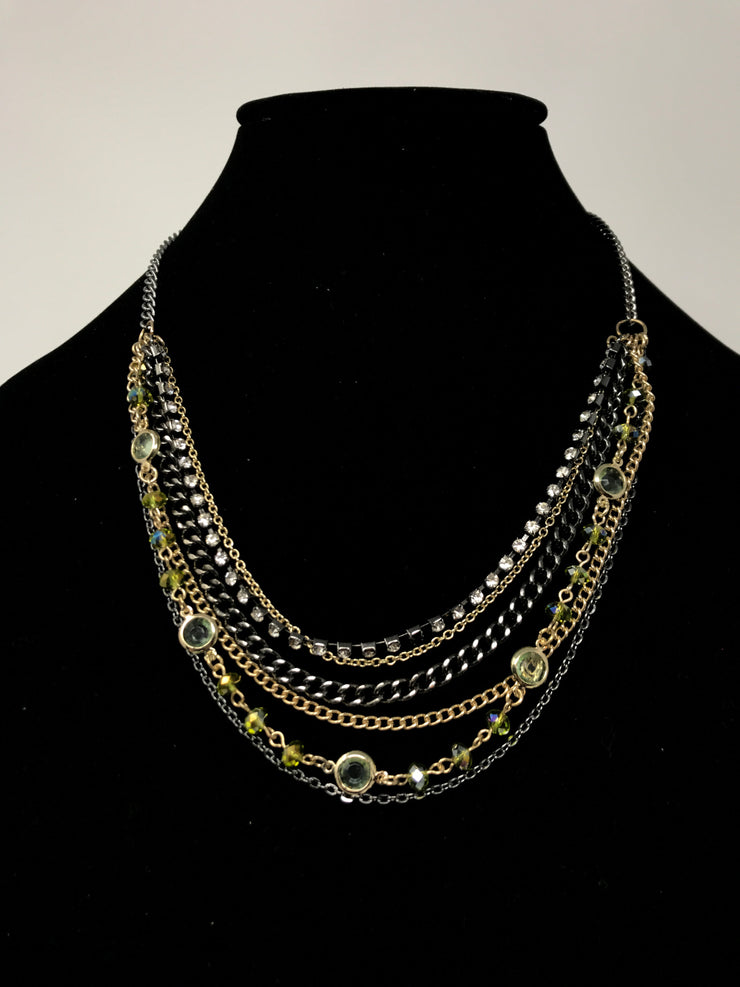 BLACK/GOLD/GREEN NECKLACE