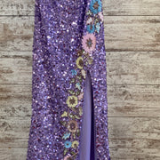LAVENDER SEQUIN LONG DRESS$750