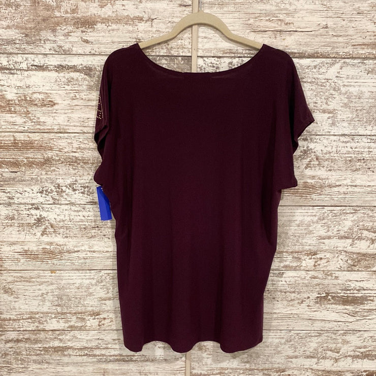 PURPLE SHORT SLEEVE TOP