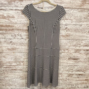 BLACK/WHITE CHECKED SHORT DRES