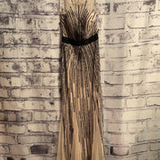 TAN/BLACK LONG GOWN (NEW)