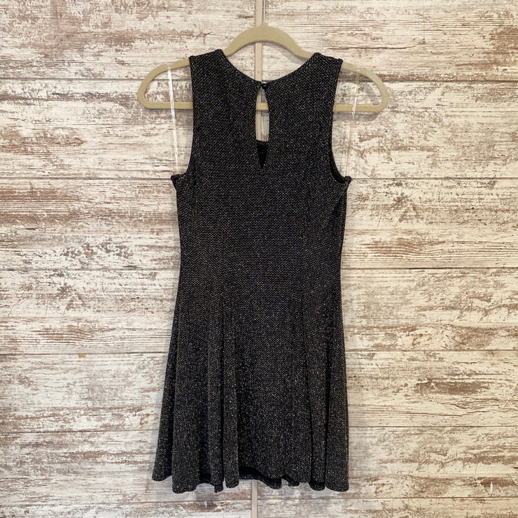 BLACK/SILVER SPARKLY SHORT DRE
