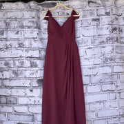 BURGUNDY LONG EVENING GOWN