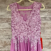 PURPLE/FLORAL LONG DRESS
