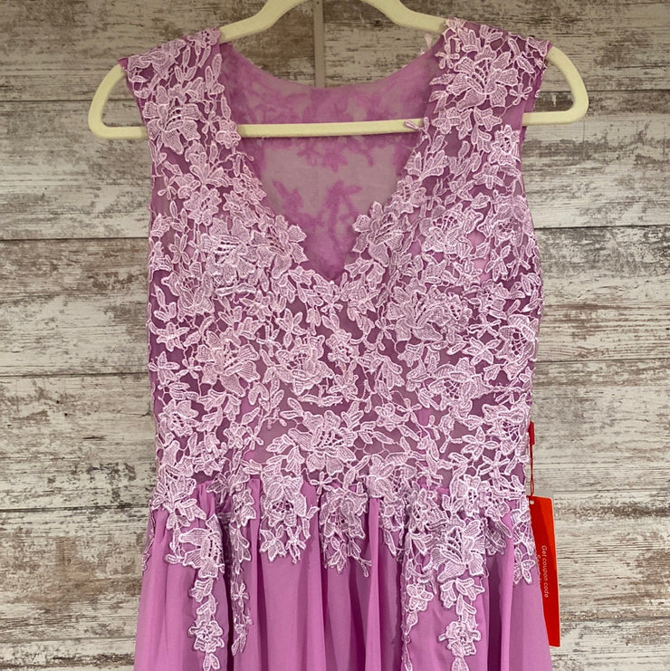 PURPLE/FLORAL LONG DRESS