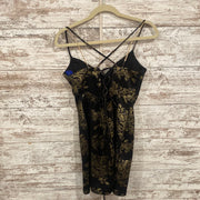 BLACK/GOLD SHORT DRESS
