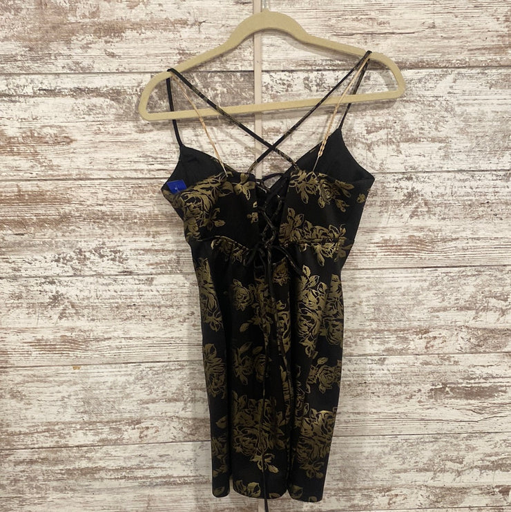 BLACK/GOLD SHORT DRESS