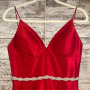 RED A LINE GOWN