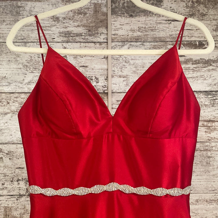 RED A LINE GOWN