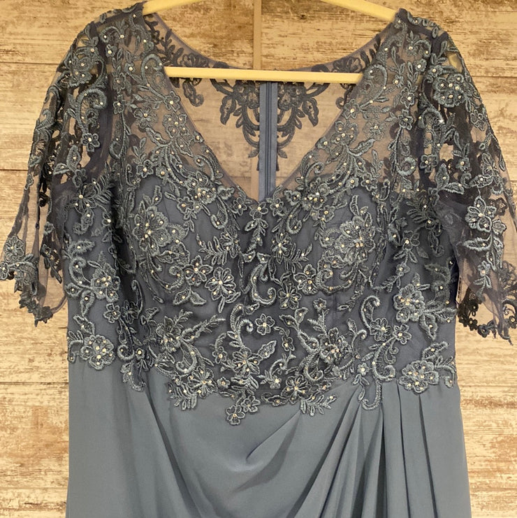 BLUE LONG EVENING GOWN