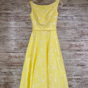 YELLOW/WHITE FLORAL A LINE GOW