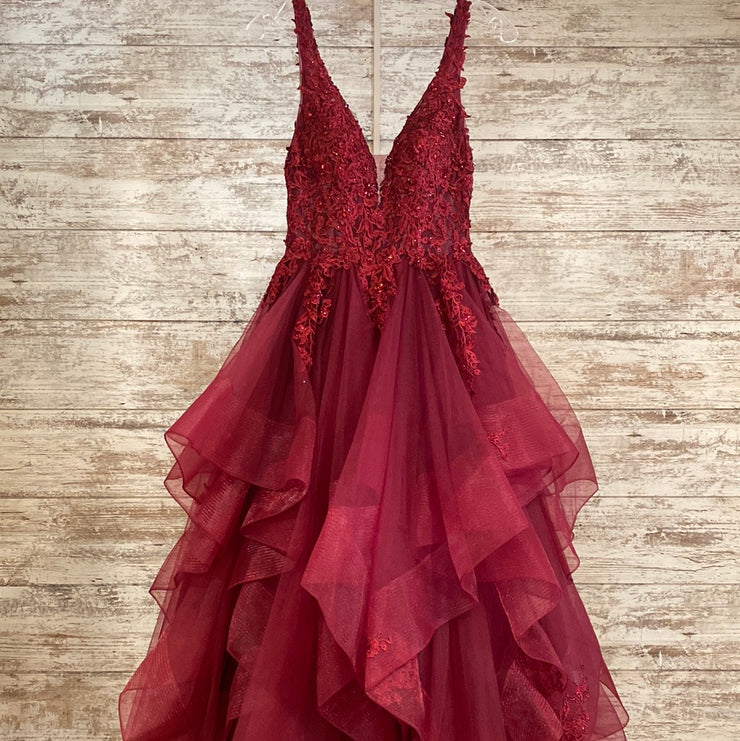 BURGUNDY A LINE W/ RIBBONS