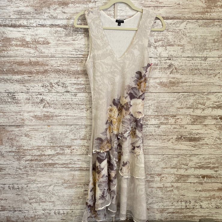 IVORY/FLORAL MIDI DRESS$398