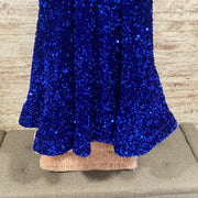 ROYAL BLUE SEQUIN LONG DRESS