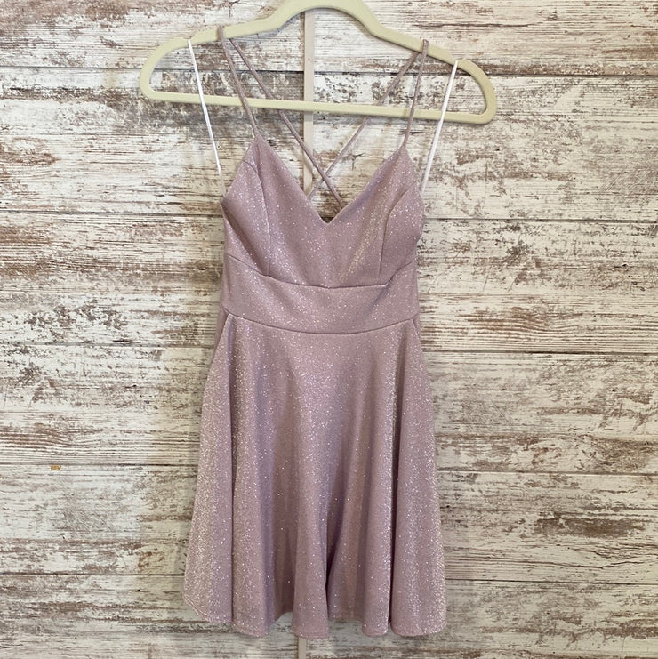 PINK SPARKLY SHORT DRESS (NEW)