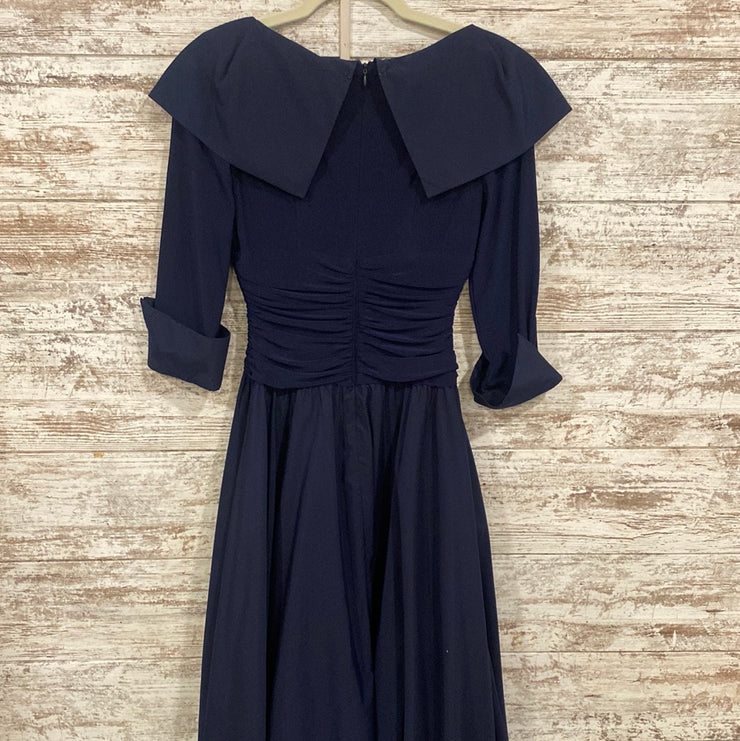 NAVY MIDI DRESS