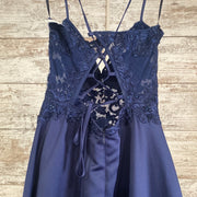 NAVY A LINE GOWN