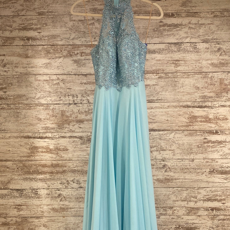 BLUE LONG EVENING GOWN