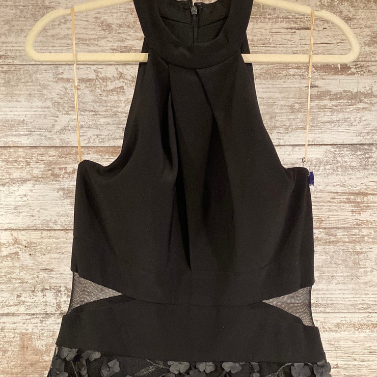BLACK/FLORAL LONG DRESS
