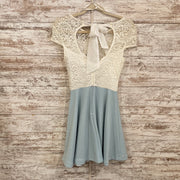 GREEN/WHITE SHORT DRESS