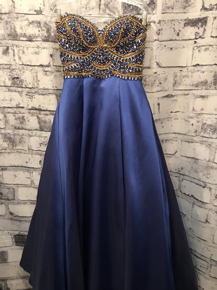 ROYAL BLUE/GOLD PRINCESS GOWN Savvy Seconds Boutique ROYAL BLUE/GOLD PRINCESS GOWN Savvy Seconds Boutique