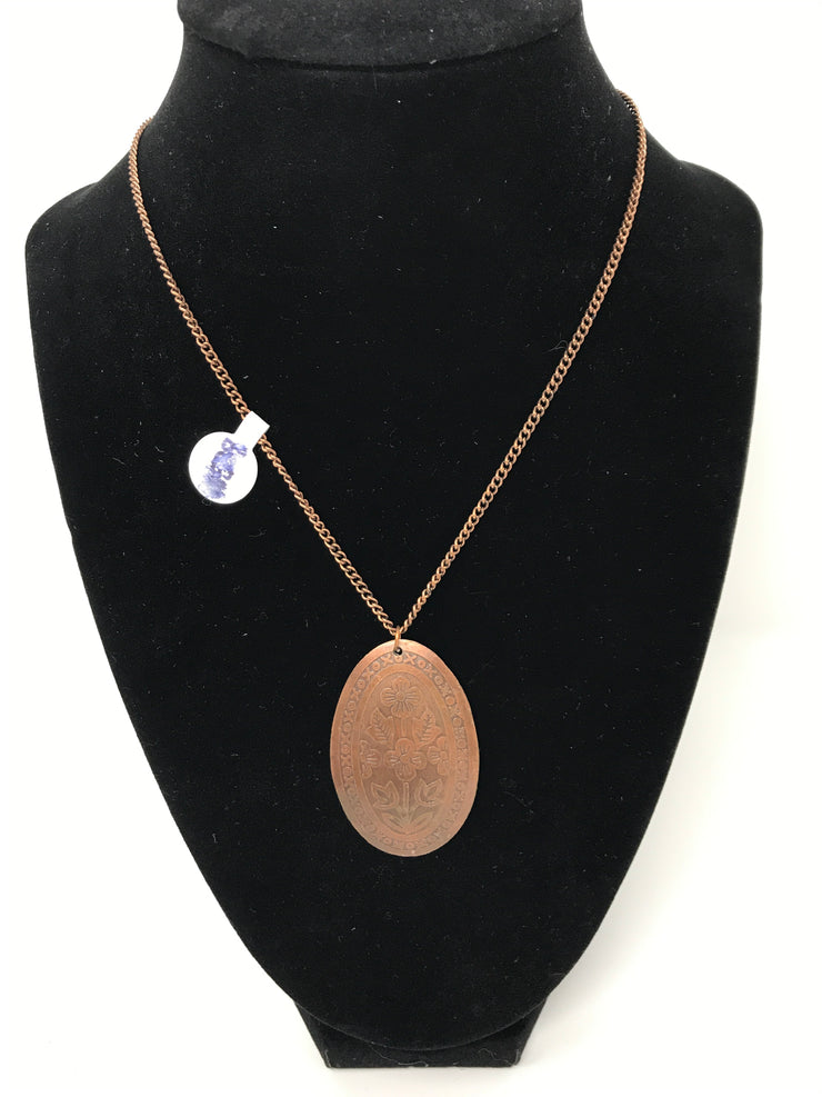 COPPER ENGRAVED NECKLACE
