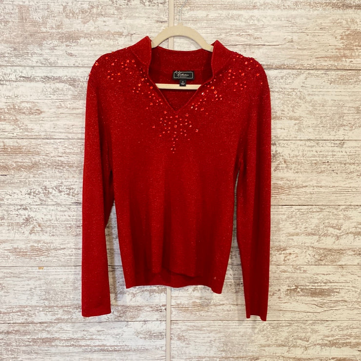 RED SPARKLY SWEATER