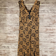 GOLD/BLACK LACE LONG DRESS-NEW