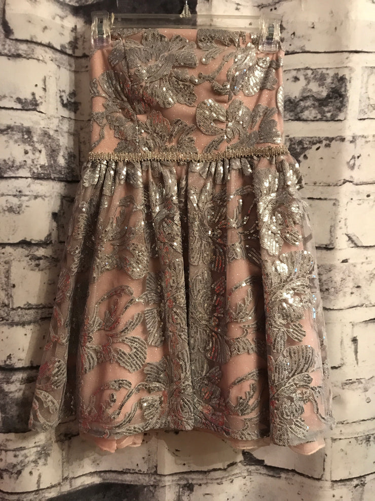GRAY/PINK SHORT DRESS