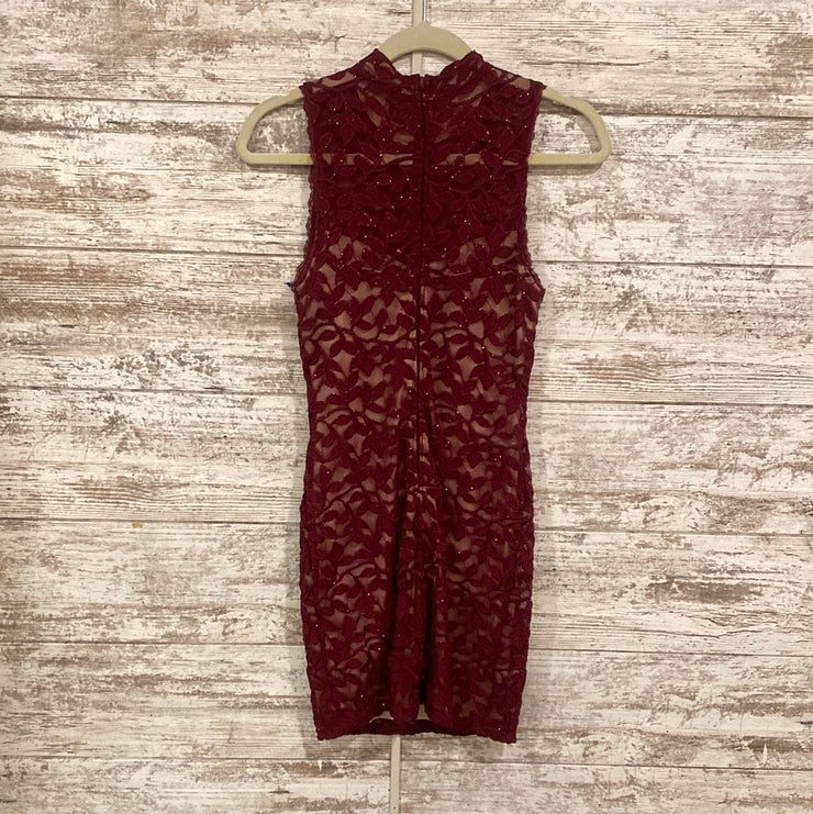 BURGUNDY SHORT DRESS