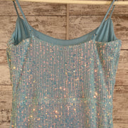 BLUE SPARKLY LONG DRESS (NEW)