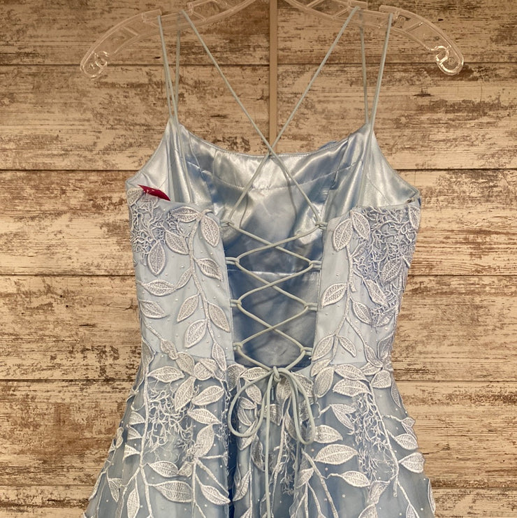 BLUE FLORAL PRINCESS GOWN