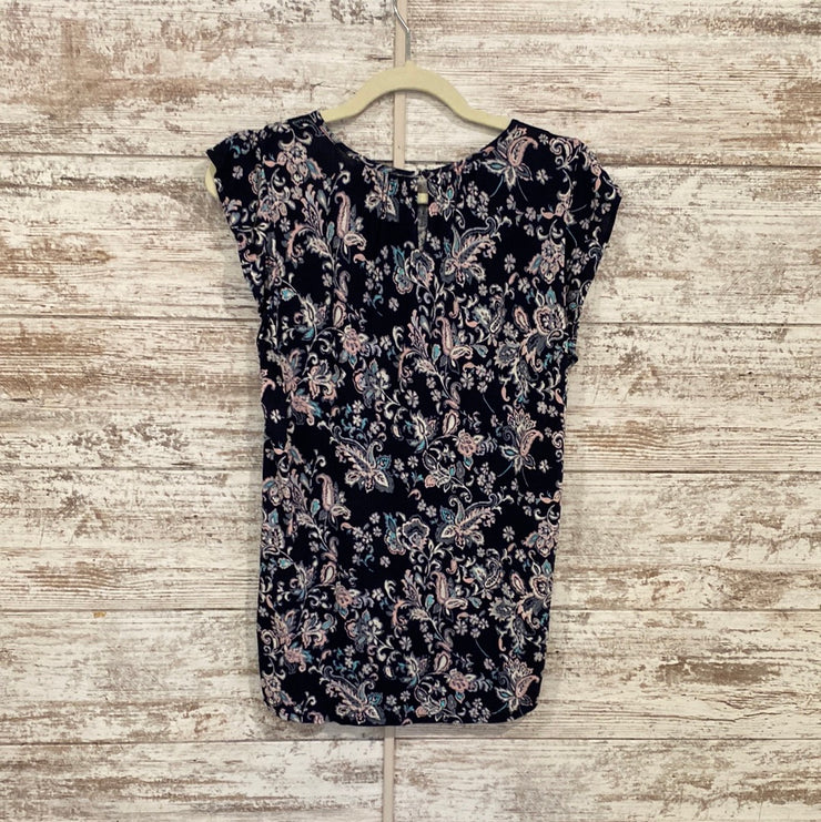 NAVY/COLORFUL TOP