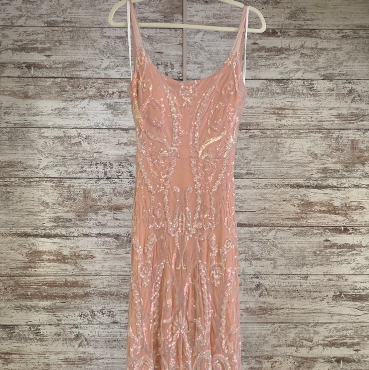 PINK SEQUIN LONG GOWN (NEW)