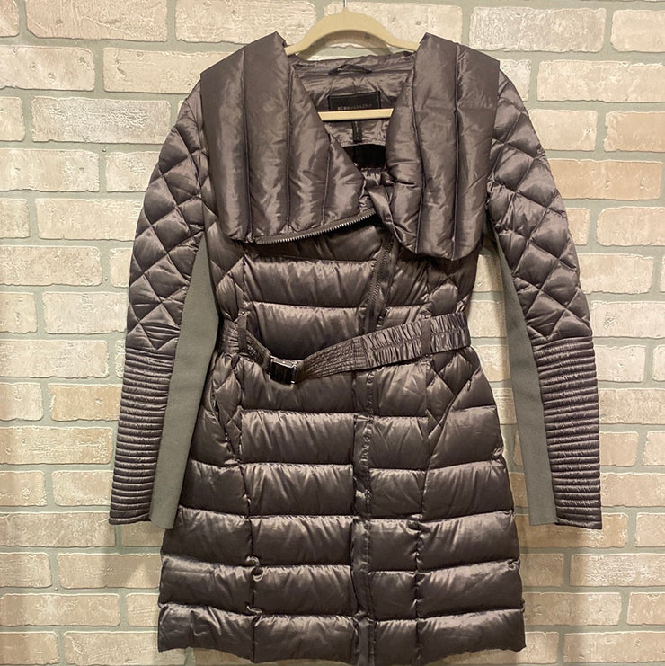 GRAY DOWN FILLED COAT