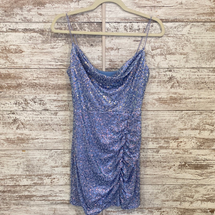 BLUE SEQUIN SHORT DRESS (NEW)