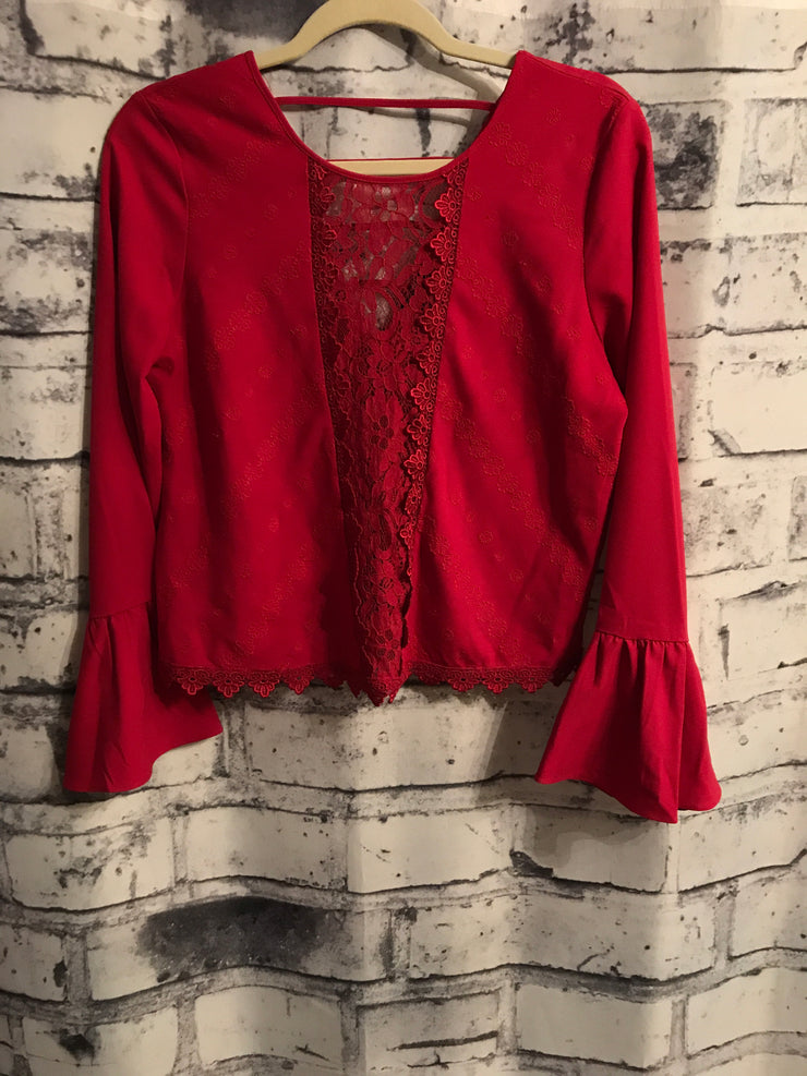 RED LONG SLEEVE TOP