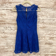 ROYAL BLUE LACE SHORT DRESS