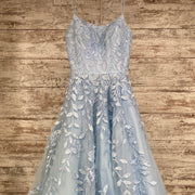 BLUE FLORAL PRINCESS GOWN