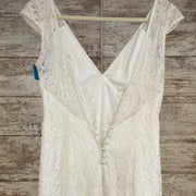 WHITE LACE LONG EVENING GOWN